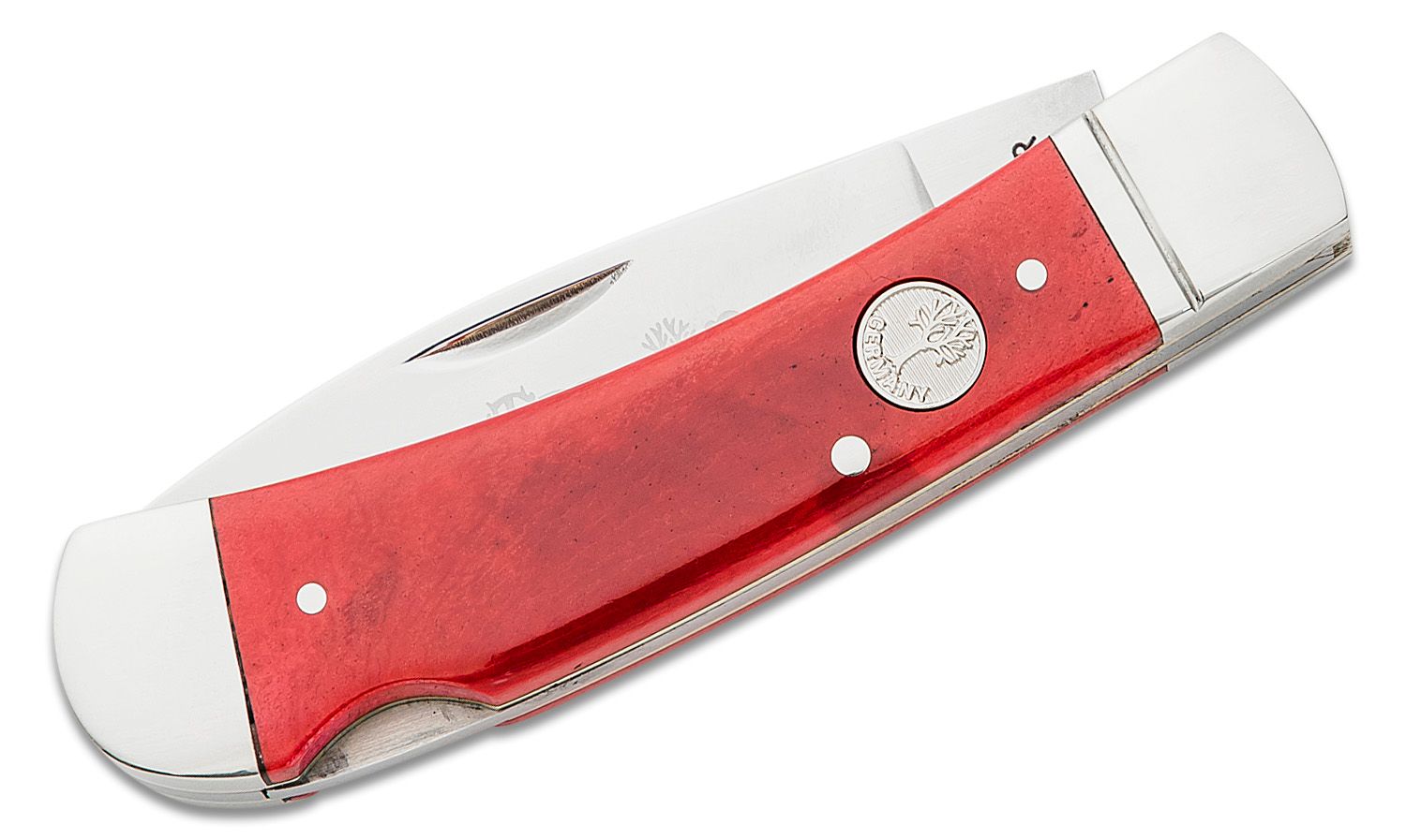 Boker Traditional Series 2.0 Small Pen Knife, Smooth Red Bone Handles, D2  Blade 2.75 Closed - KnifeCenter - 110844