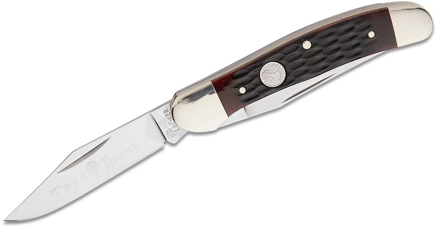Boker Traditional Series Trapper Folding Knife, Jigged Brown Bone Handles  110812 - Helia Beer Co