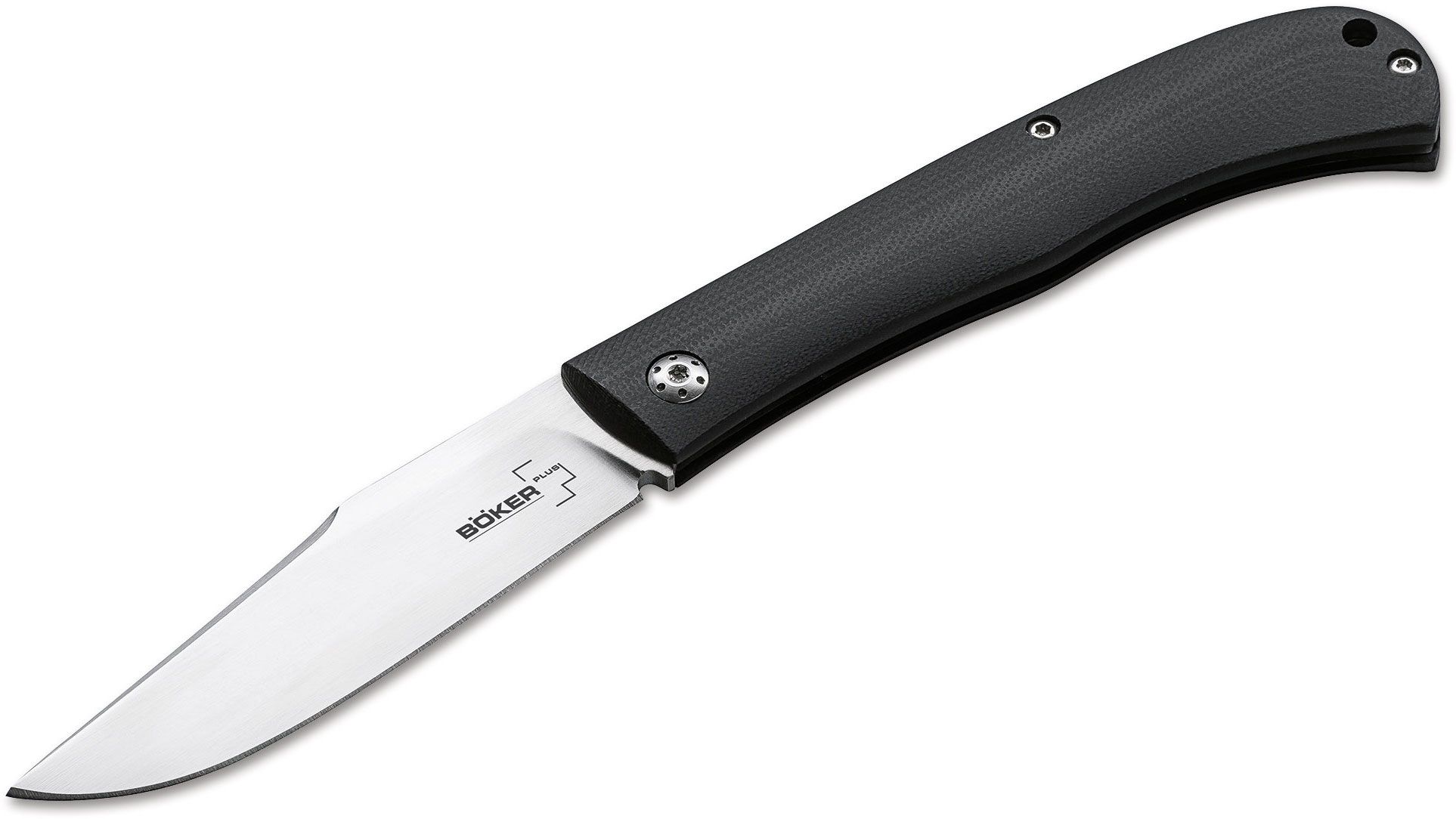Boker Plus Slack Pocket Knife 3.25 VG10 Satin Blade, Black G10 Handles -  KnifeCenter - 01BO065