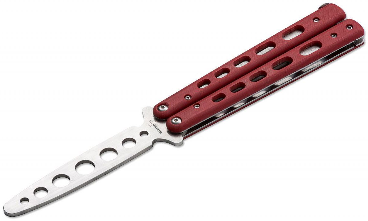 CSGO Red Slaughter Butterfly Knife TRAINER Dull PRACTICE Balisong –  Slash2Gash