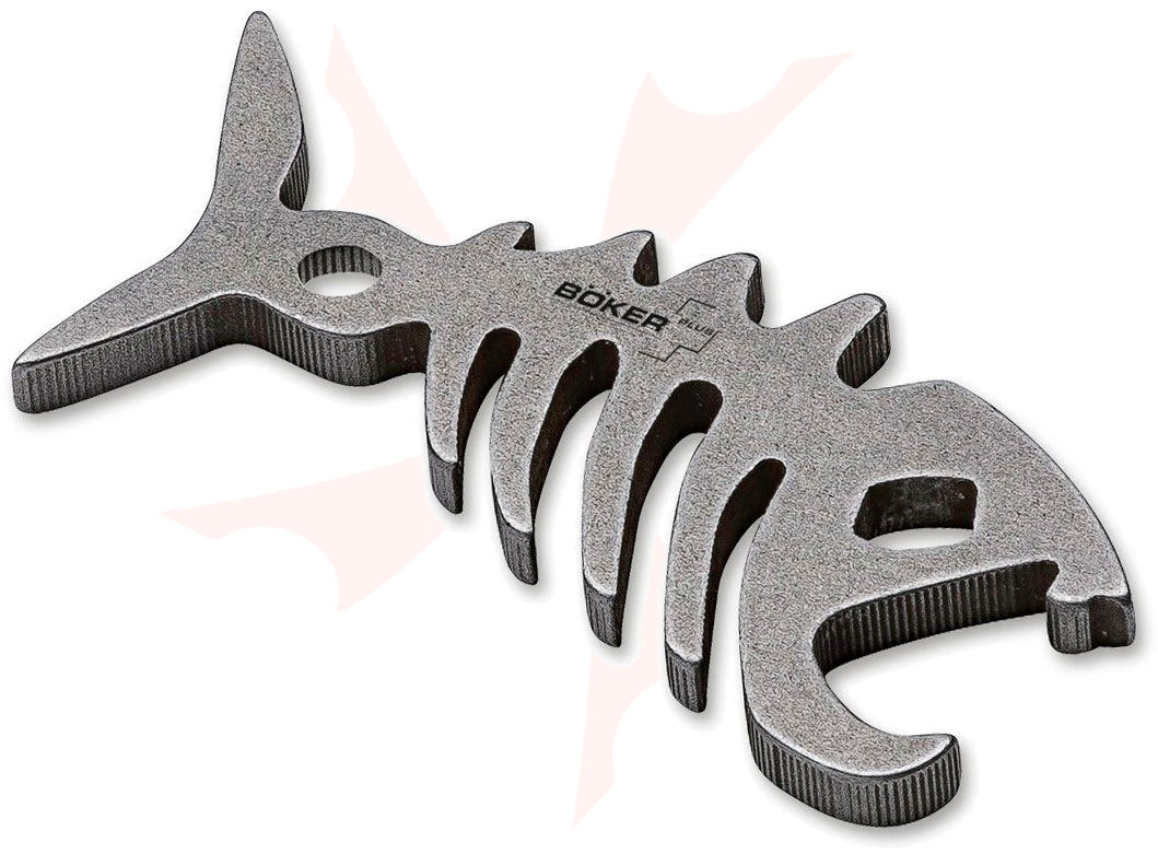 Boker Dead Catch Stainless Steel Bottle Opener, Stonewash KnifeCenter