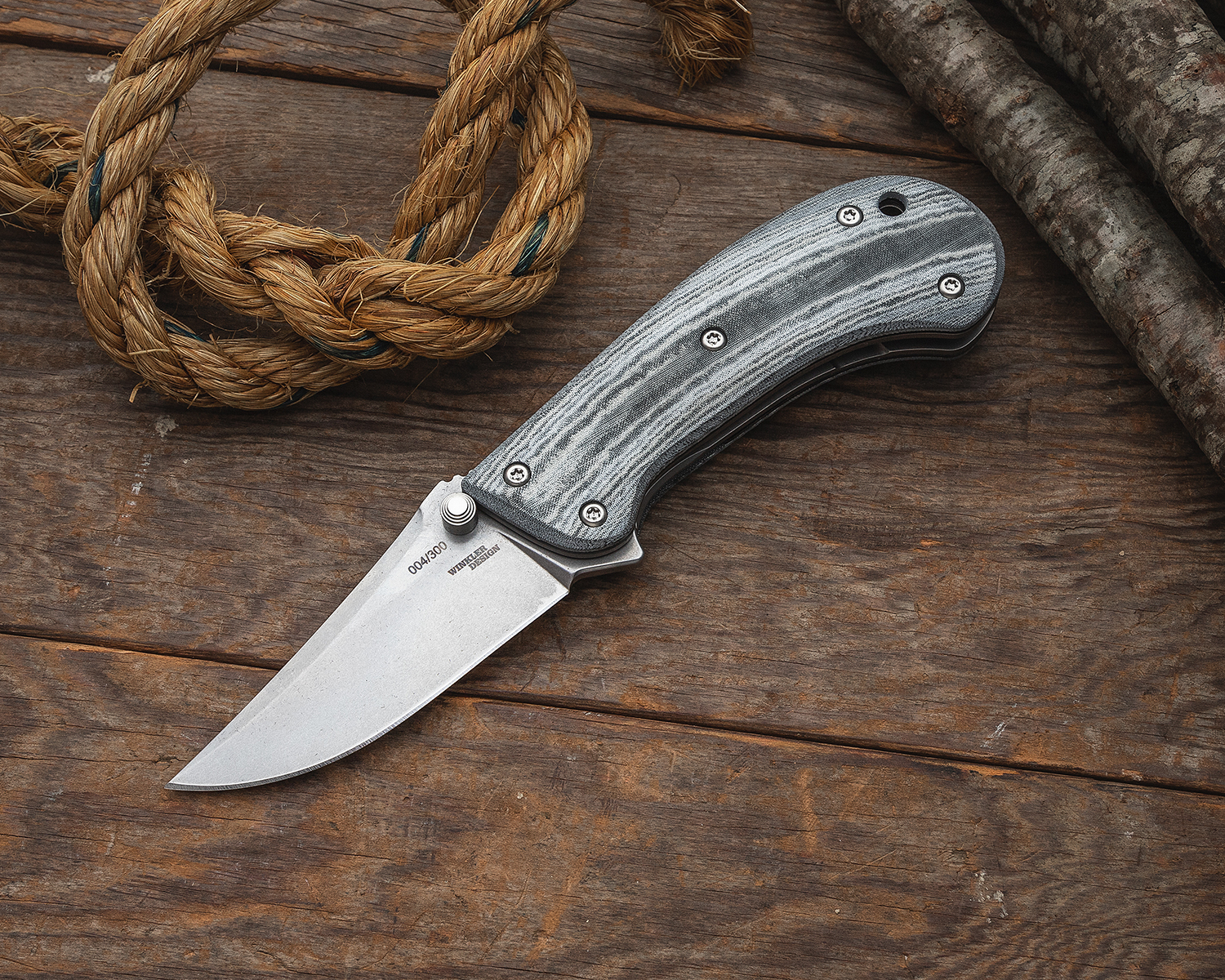 Boker Plus Winkler Ratz6 Flipper Knife 3.25 display picture 1