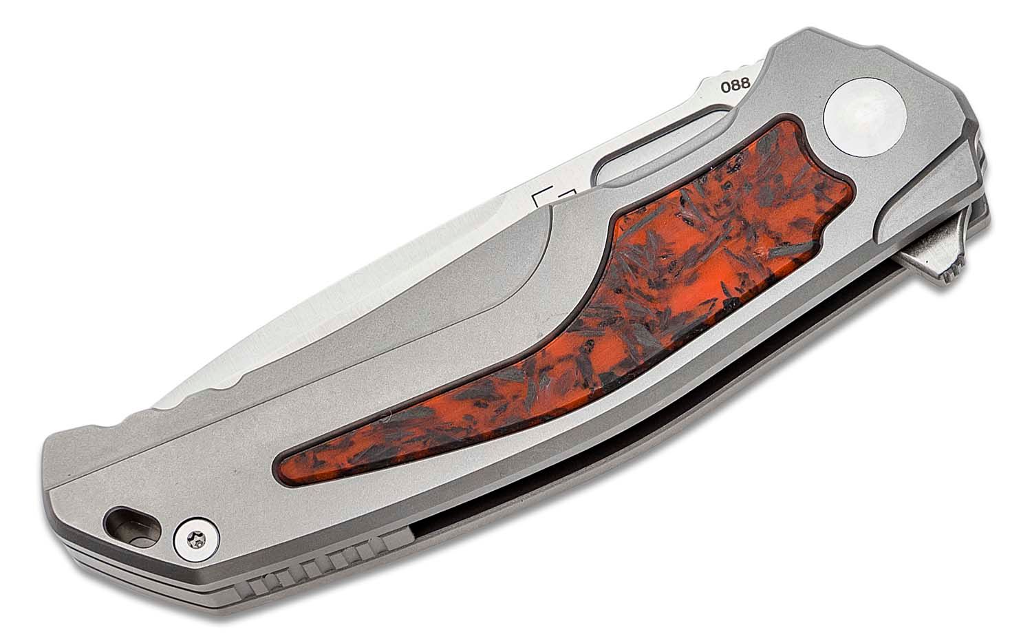Boker Plus Burnley Aphex Mini Flipper Knife 2.99 VG-10 Satin Drop Point  Blade, Titanium Handles with Black/Red Carbon Fiber Inlays - KnifeCenter -  01BO197