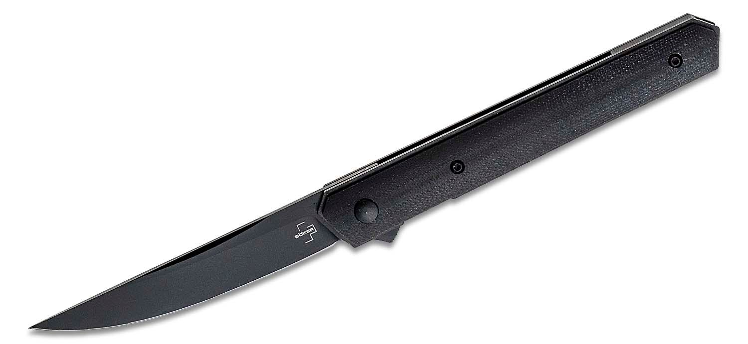 Boker Plus Burnley Kwaiken Air Flipper Knife 3.5 VG-10 Black Blade, Black  G10 Handles - KnifeCenter - 01BO339