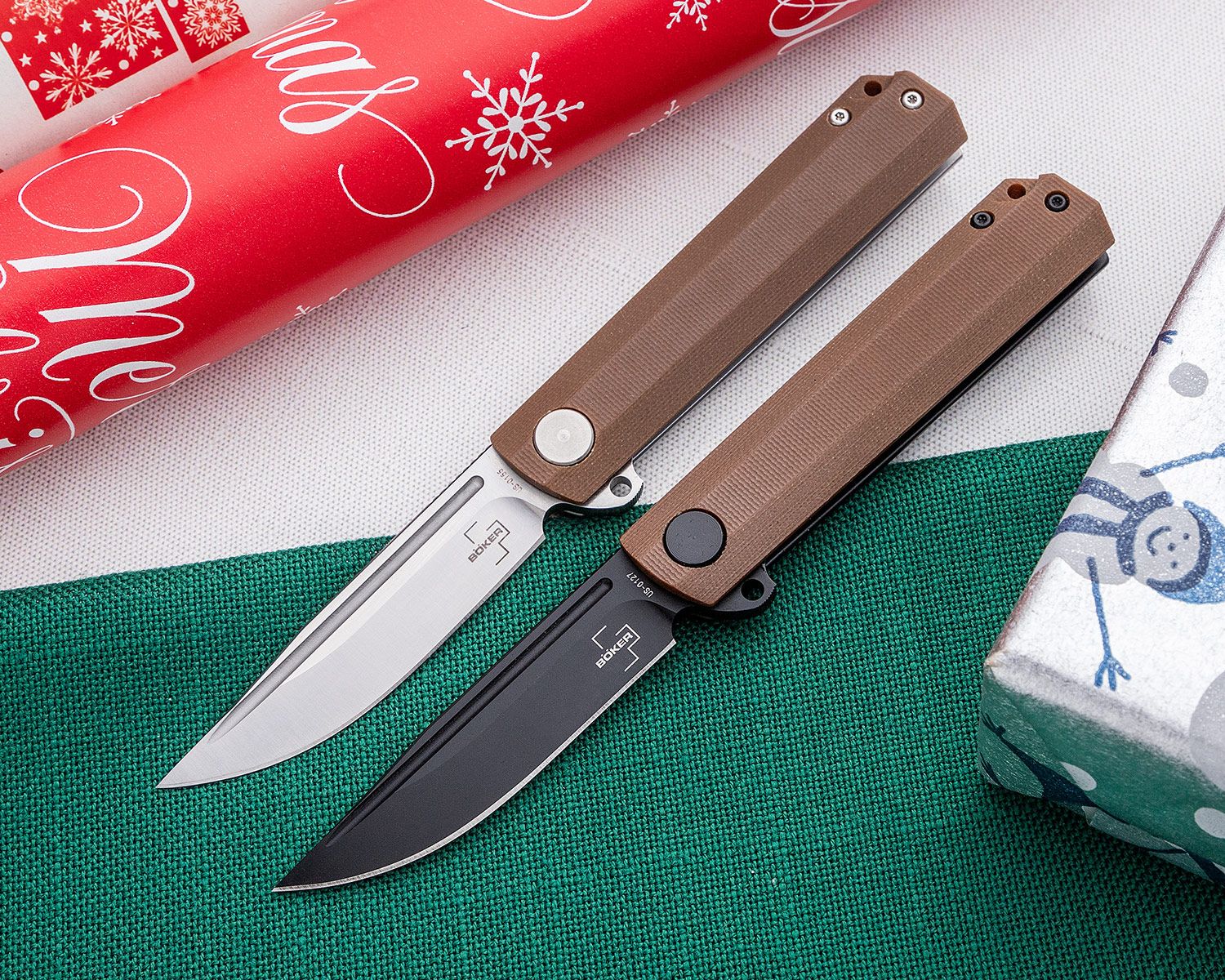 Boker Plus Cataclyst Flipper Knife 2.99 440C Satin Clip Point Blade, Brown  G10 and Stainless Steel Handles - KnifeCenter Exclusive - KnifeCenter -  01BO648SOI