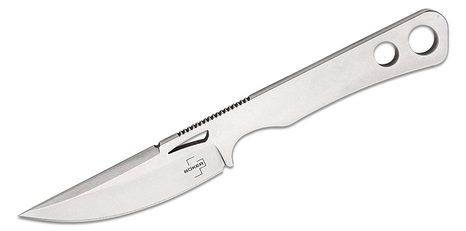 Boker Plus Gekai Fixed Blade Knife 3.27 D2 Stonewashed Blade, One-Piece  Construction, Black Kydex Sheath - KnifeCenter - 02BO071
