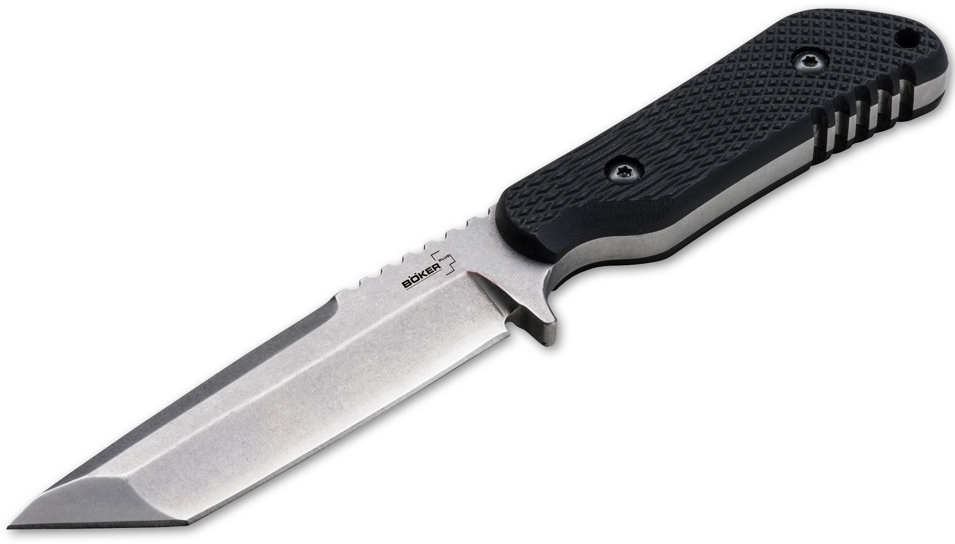 Boker Plus Sal Manaro SM-10T Fixed 4-1/2 Stonewash Tanto Blade