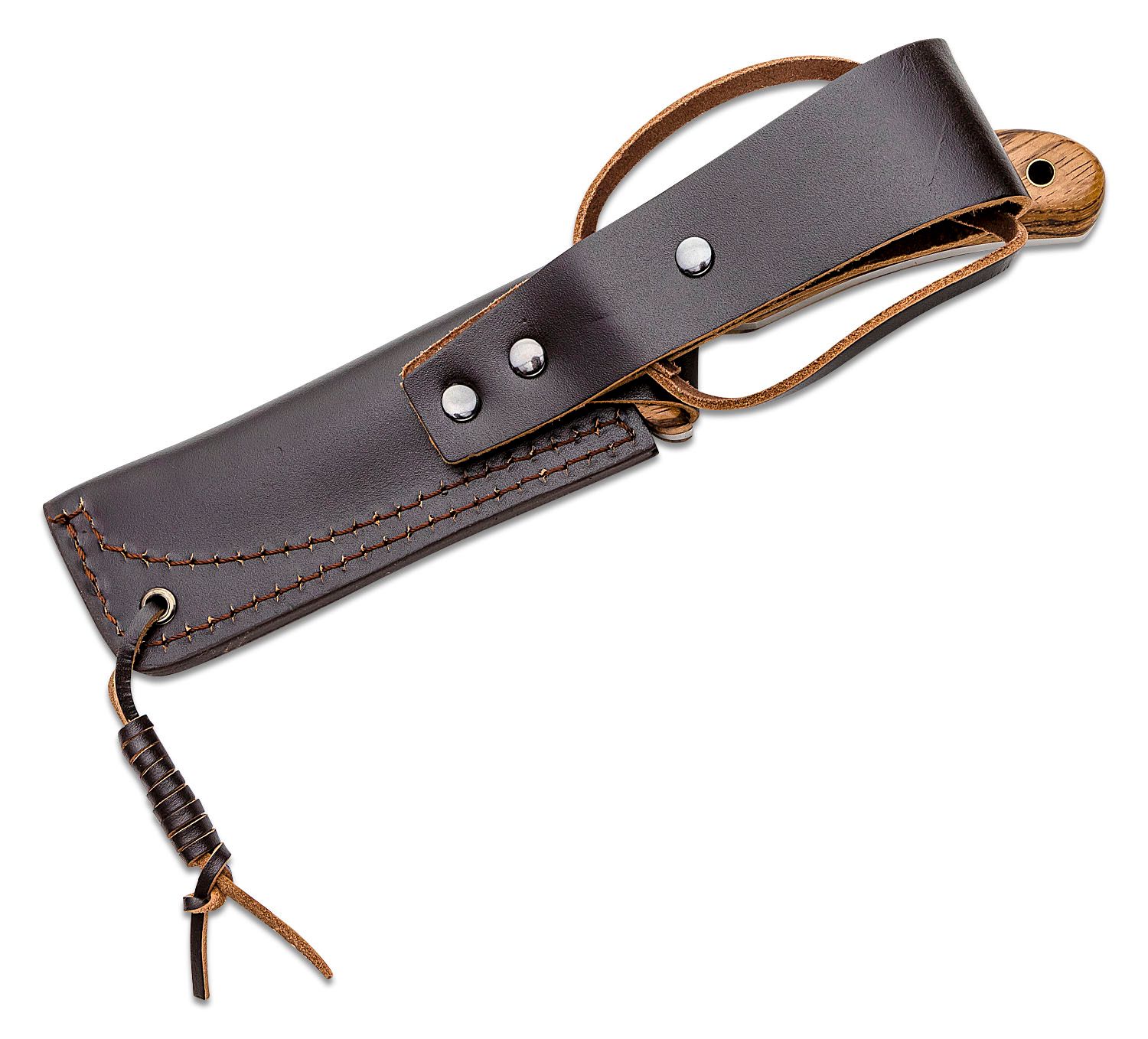 Elk II, 400c Fixed Blade Gut Hook Knife Deer Antler Handle and has Leather  Sheath Perfect Hunting Knife for All Small and Big Game