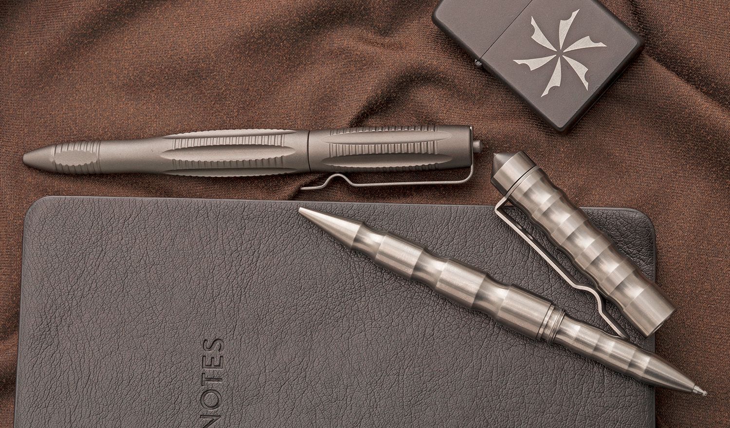 BÖKER PLUS Click-On Grey Multi Purpose Kugelschreiber Kubotan Tactical Pen 