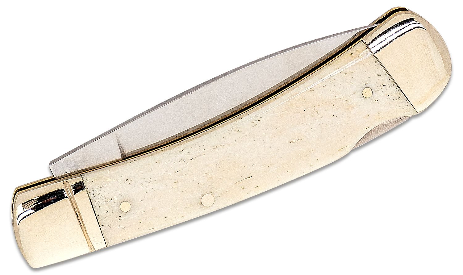Böker Smooth White Bone Gentleman's Lockback w/ Damascus Blade (110251