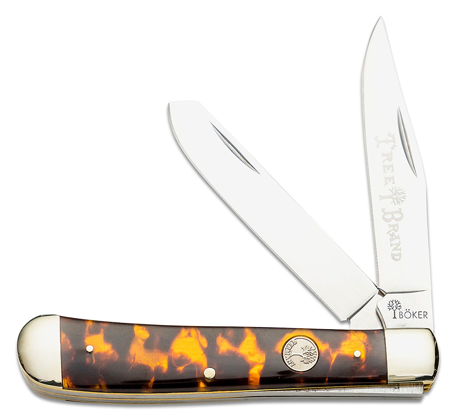 Boker Traditional Series 2.0 Red Bone Trapper Knife, D2 Satin Blades