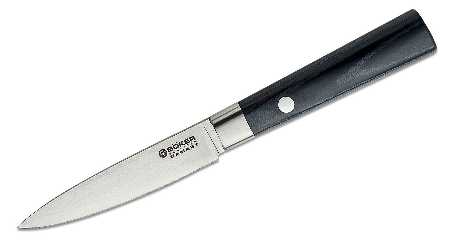 Boker Cottage-Craft Large Chef's Knife 8.66 inch C75 Carbon Steel Satin  Blade, Plum Wood Handles