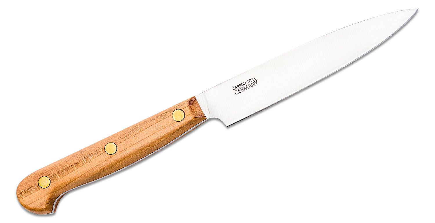 Boker Cottage-Craft Large Chef's Knife 8.66 inch C75 Carbon Steel Satin  Blade, Plum Wood Handles