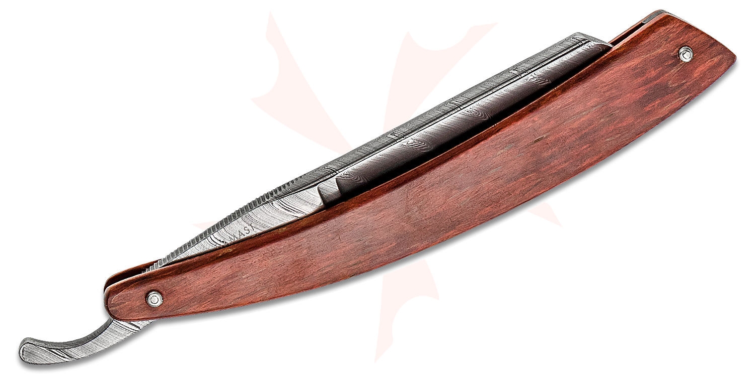 Boker Damascus Curly Birch Straight Razor 6/8