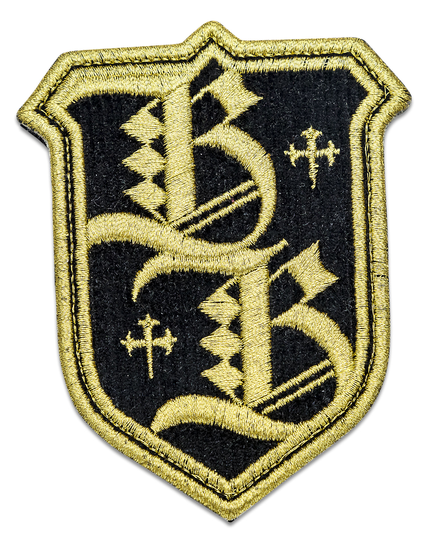 Borka Blades Black/Gold Logo Patch - KnifeCenter - knife