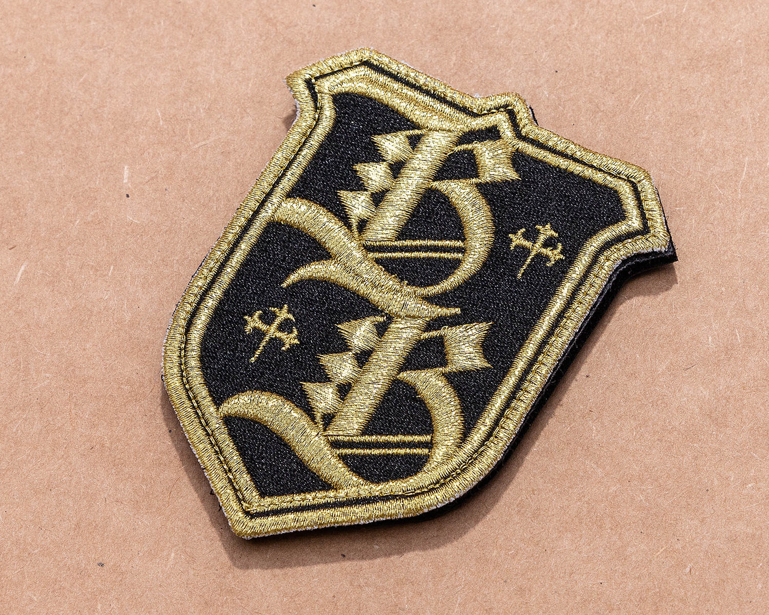Borka Blades Black/Gold Logo Patch - KnifeCenter - knife