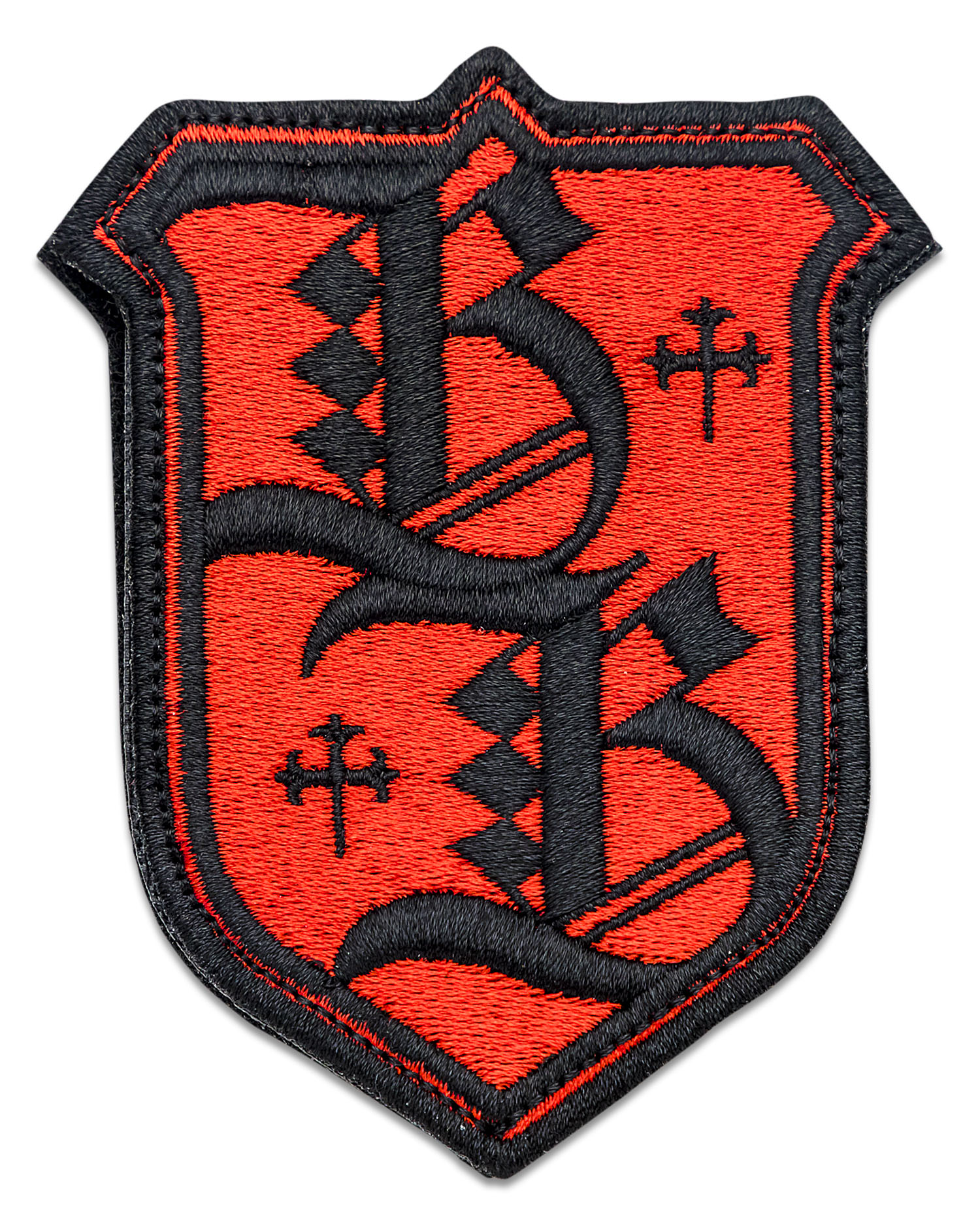 Borka Blades Red/Black Logo Patch - KnifeCenter