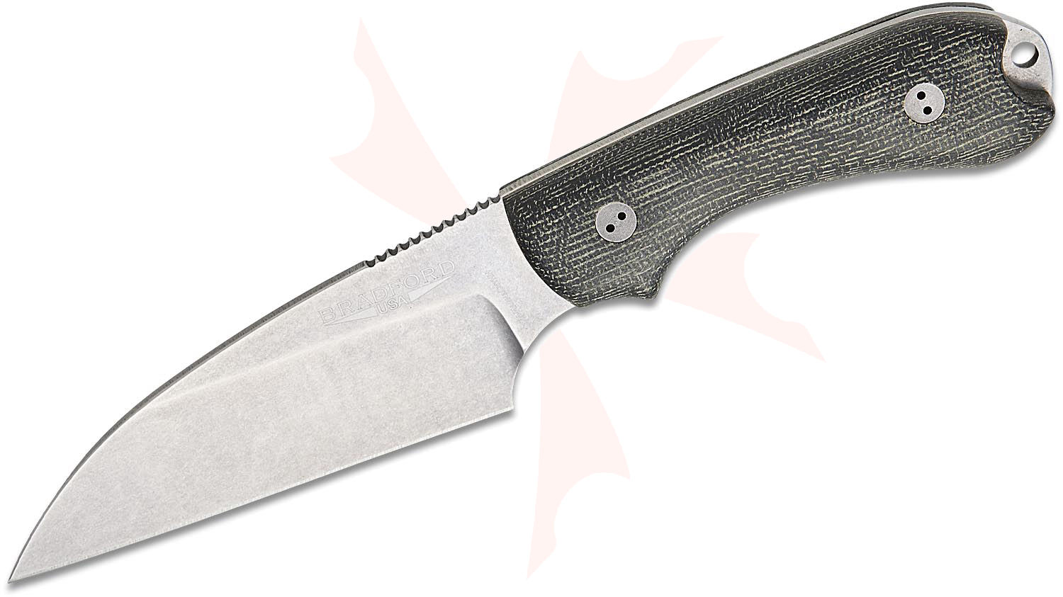 y*i様 Vフィン Bradford Knives Guardian3 Wharnie Fixed Blade Knife 3.625