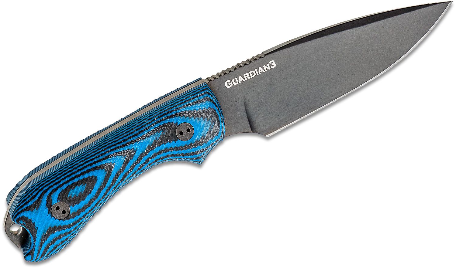 Bradford Knives Guardian 3 Black G10 M390 False Edge Grind Stonewash Finish 