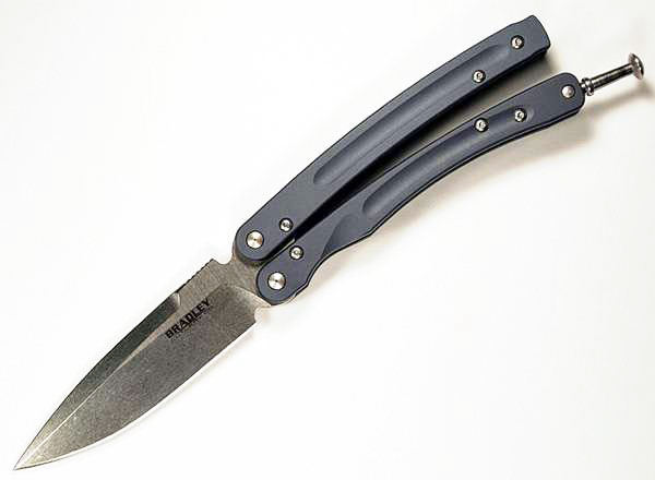 Bradley Cutlery Mayhem (Blue) Butterfly Knife 3.6