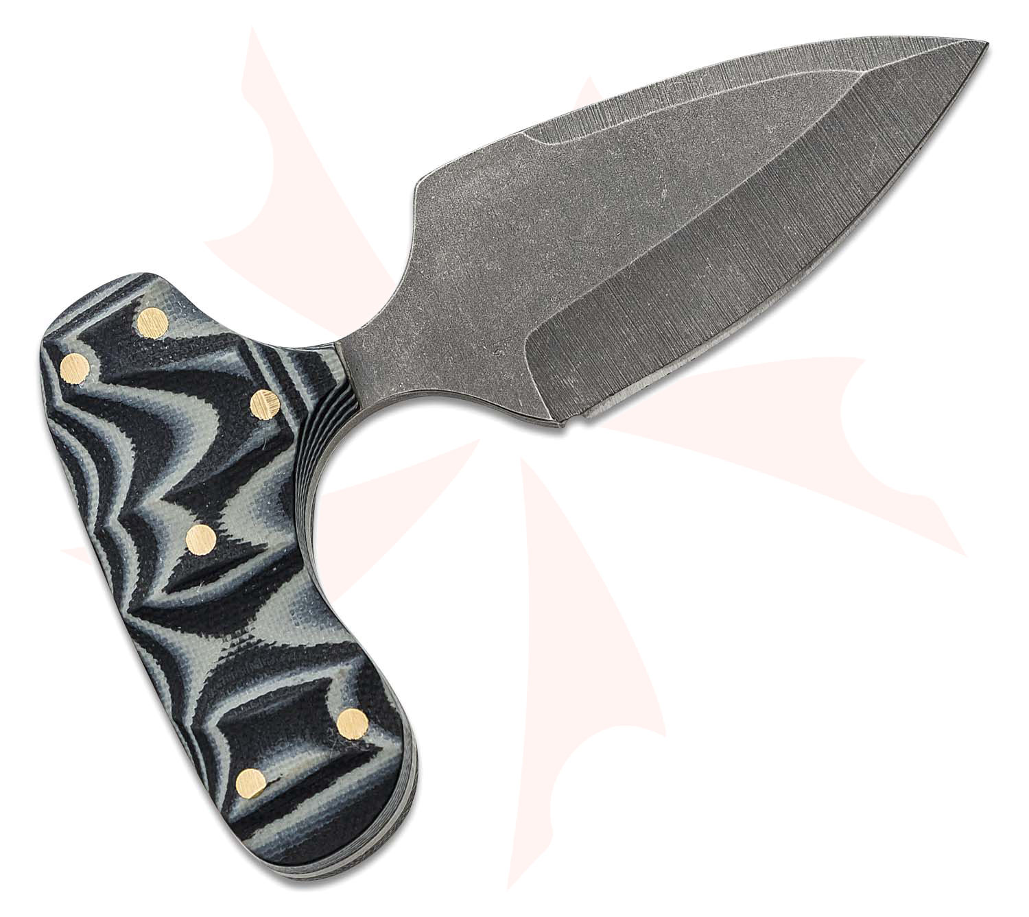 Brock Blades Custom Push Dagger Fixed Blade Knife 2.75" Titanium Acid ...