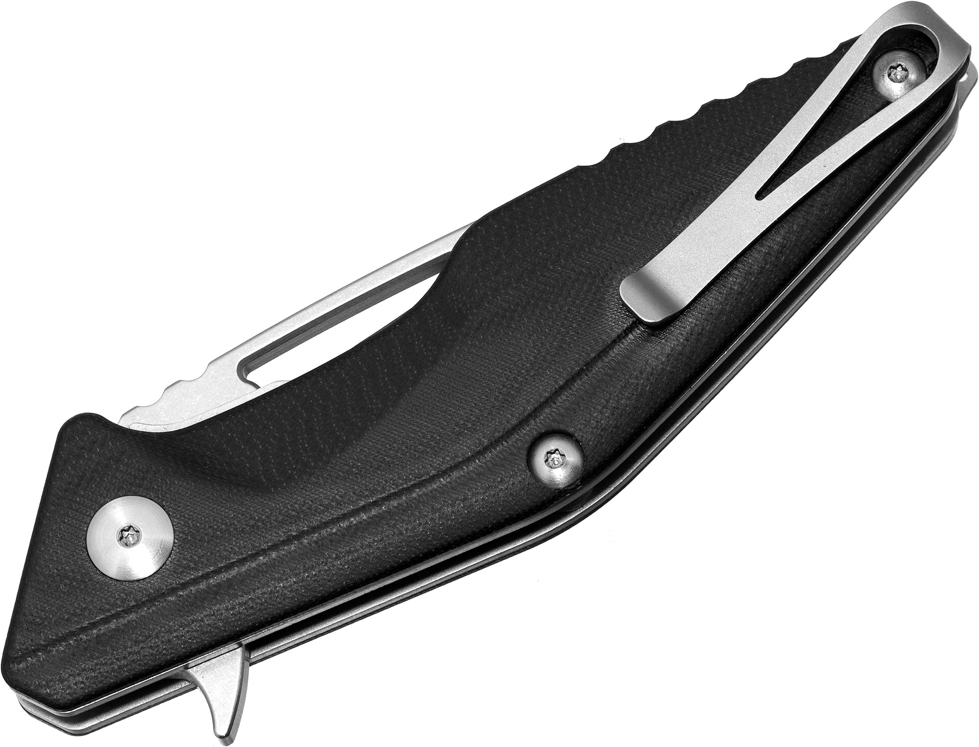 Brous Blades MiniDivision Flipper Folder 3.5" D2 Stonewash Blade, G10