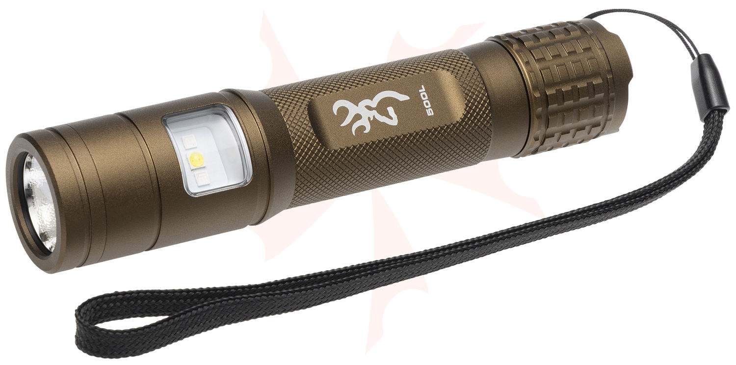 browning rechargeable flashlight Browning Ridgeline AAA LED Flashlight, Bronze Aluminum Body, 500 Max Lumens