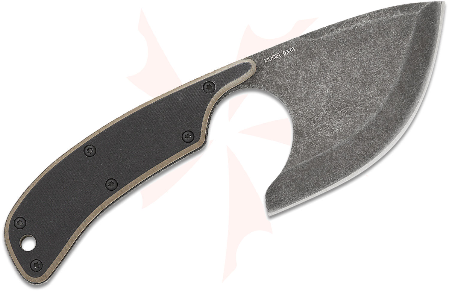 Browning Cutoff Skinner Fixed Blade Knife 3.63" Black Stonewashed Drop