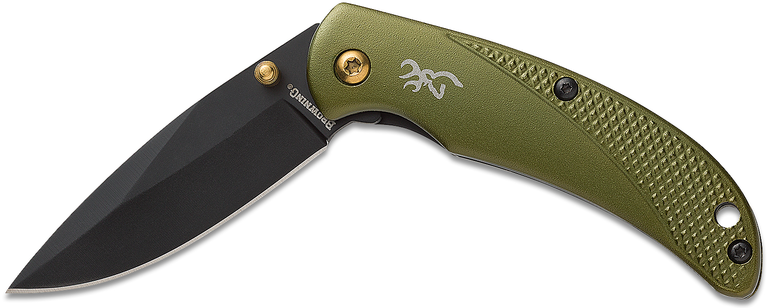 Browning Prism III Liner Lock Folding Knife 2.38" Black Drop Point