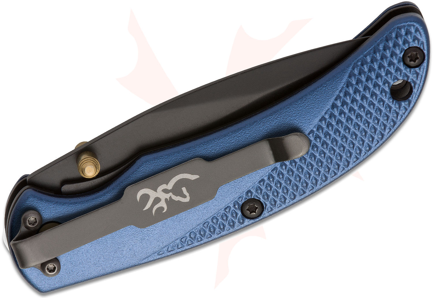 Browning Prism III Folding Knife 2.38" Black Drop Point Blade, Blue