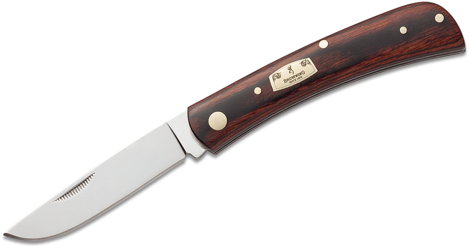 Browning Folding Knife Wood (3.25 Satin) - Blade HQ