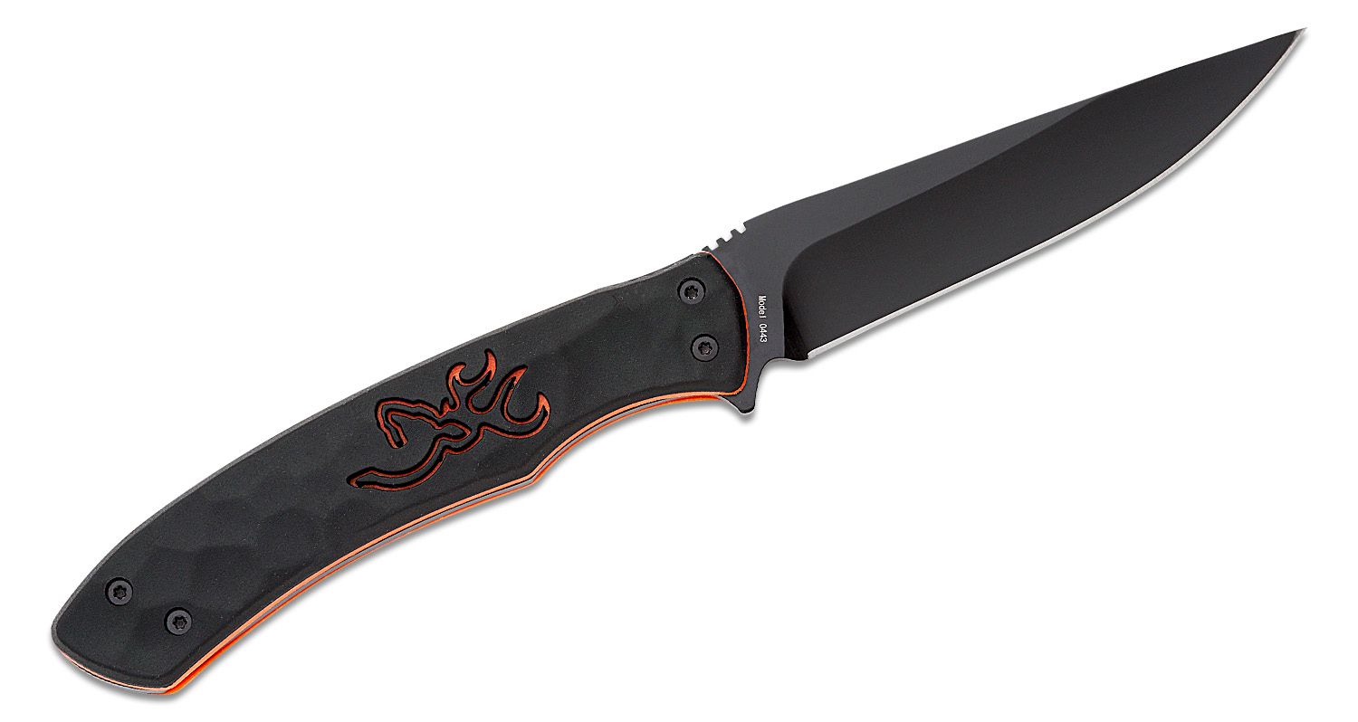 Browning Last Light Combo Set 3.5 Black Stonewashed Drop Point, Orange  Paracord Wrapped Handles, Nylon Sheath with Sharpener and Ferro Rod -  KnifeCenter - 3220364