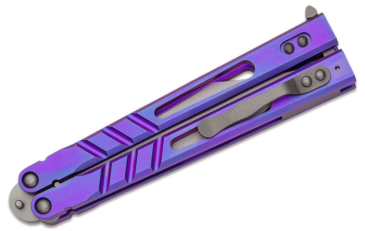 257PESET - Balisong / Butterfly Competition Set - Purple - Backwood Sports