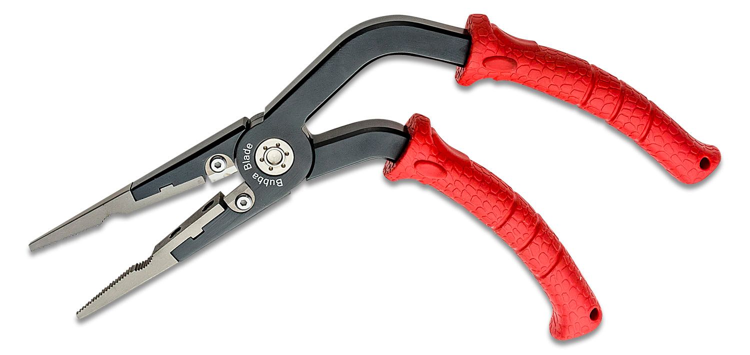 Bubba Blade 8.5 Pistol Grip Fishing Pliers, Red TPR Handles, Black Nylon  Sheath - KnifeCenter - 1085970 - Discontinued