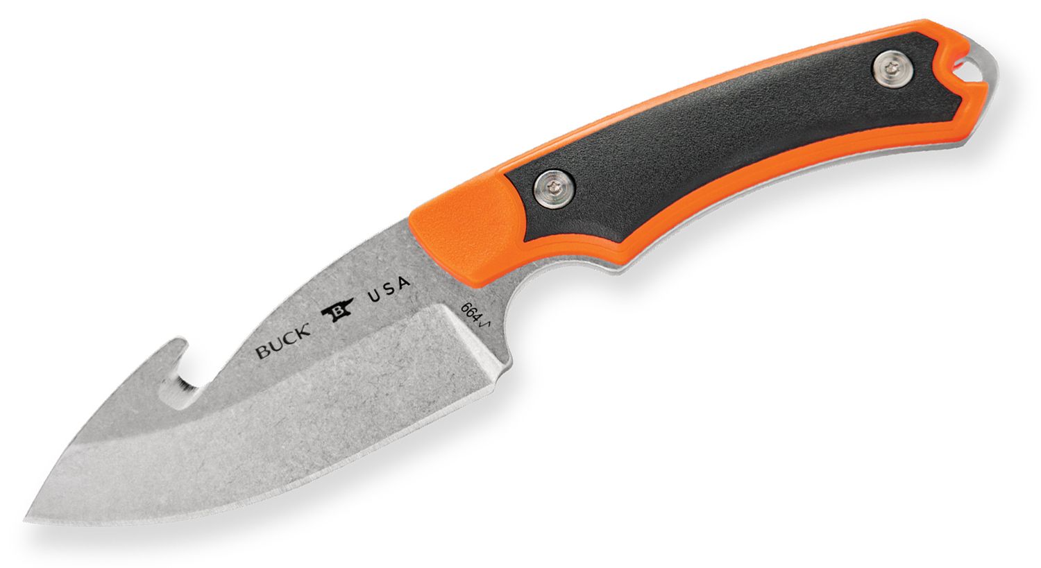 Buck 664 Alpha Hunter Select Fixed Blade Knife 3.75" 420HC Stonewashed ...