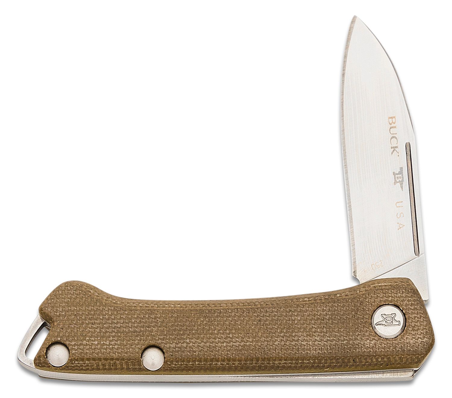 Navaja EDC Buck Saunter clip con mango de micarta verde OD 250GRS1 -  50-0250GRS1 - BUCK