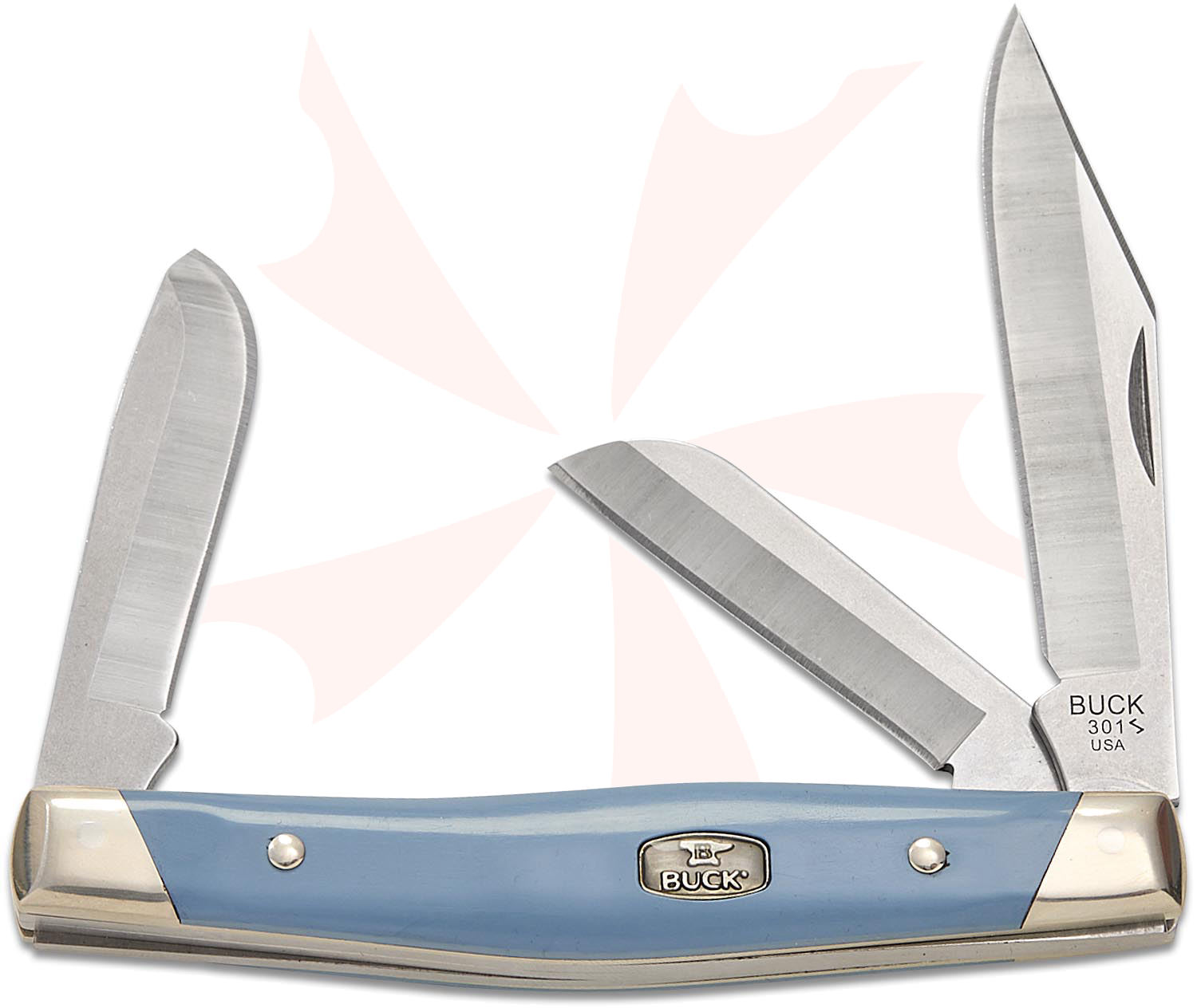 Buck 0301BLS Stockman 3 Blade Slipjoint Folding Knife 4