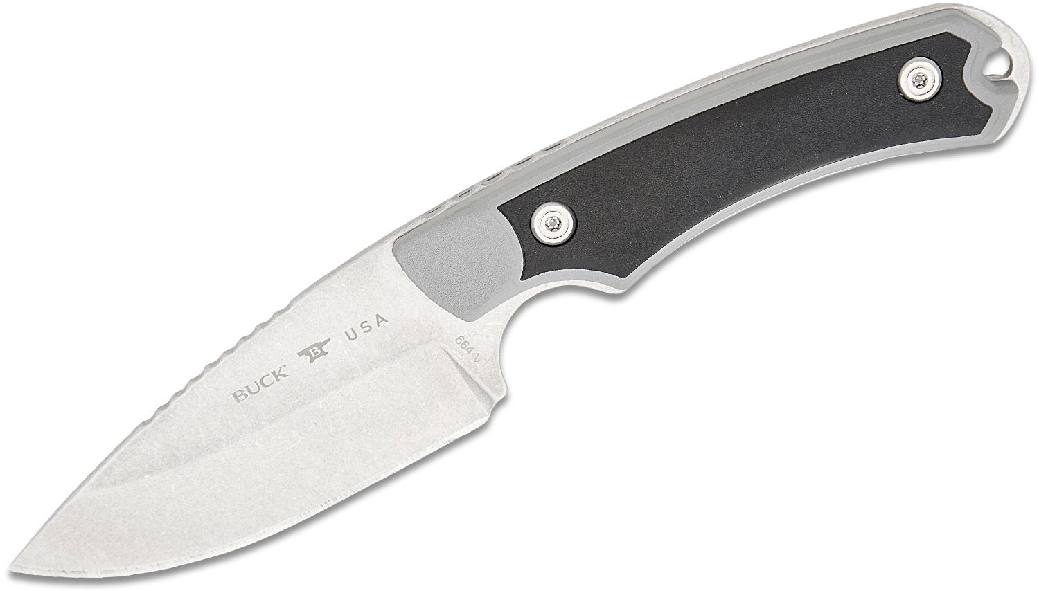 Buck 664 Alpha Hunter Select Fixed Blade Knife 3.625" 420HC Stonewashed ...