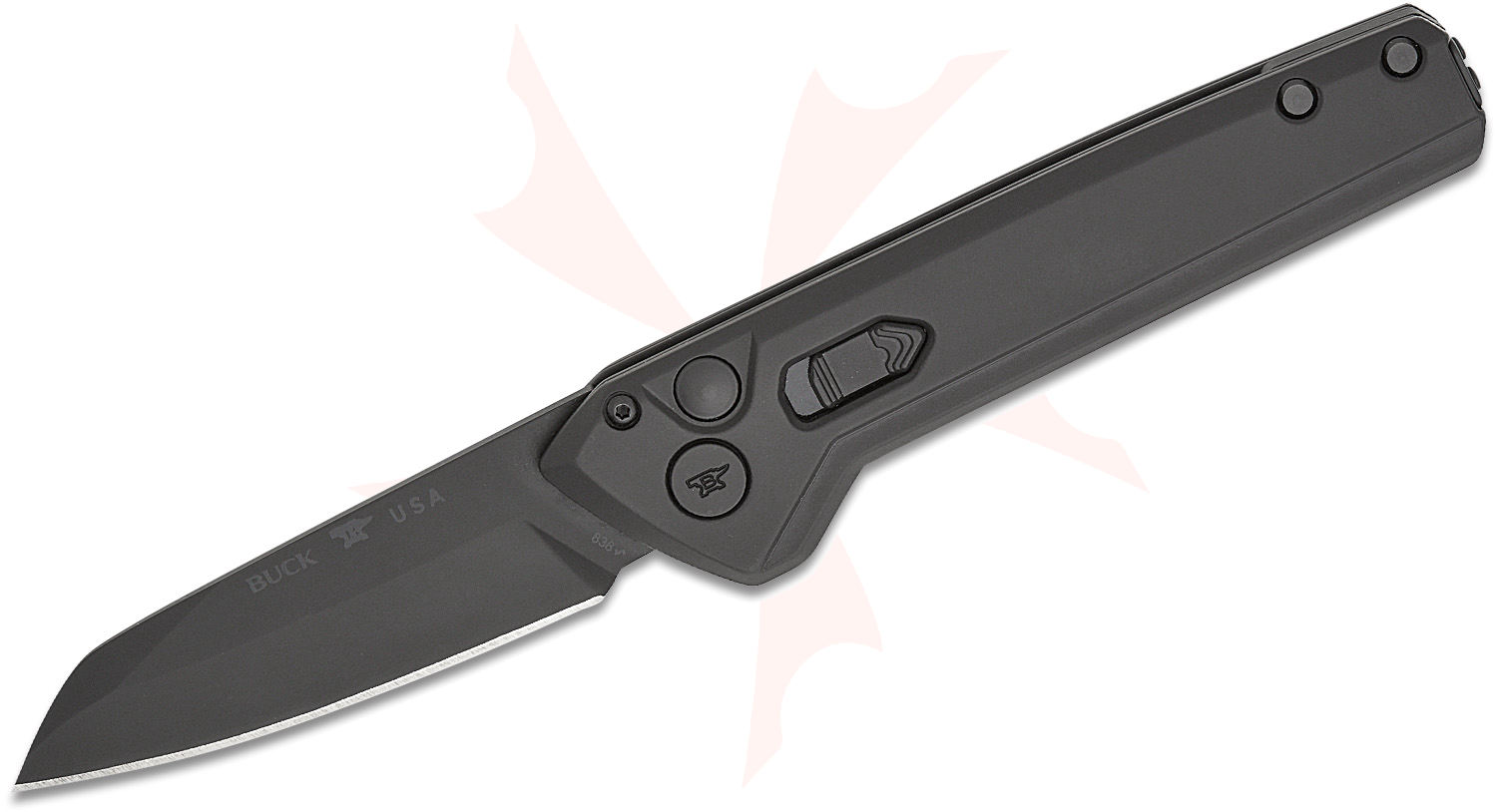 値下げ　ARTS&amp;SCIENCE buck button flat top Buck Knifes Edge Of A Legend Advance 0461CFSWM-B-Folding Knife 461