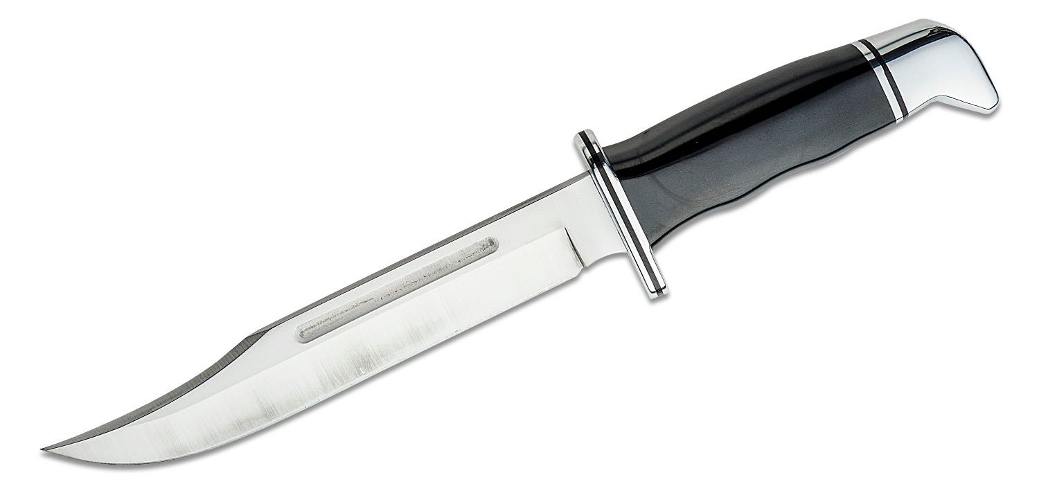 Buck 1 General Hunting Knife Fixed 7 3 8 Blade Black Phenolic Handles Knifecenter 2542