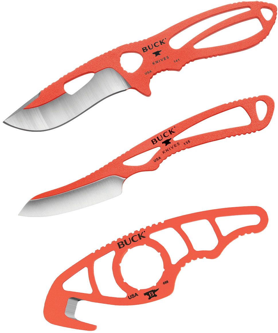 Buck 141 PakLite Field Master with Orange Traction Coating - KnifeCenter -  7362 - Discontinued