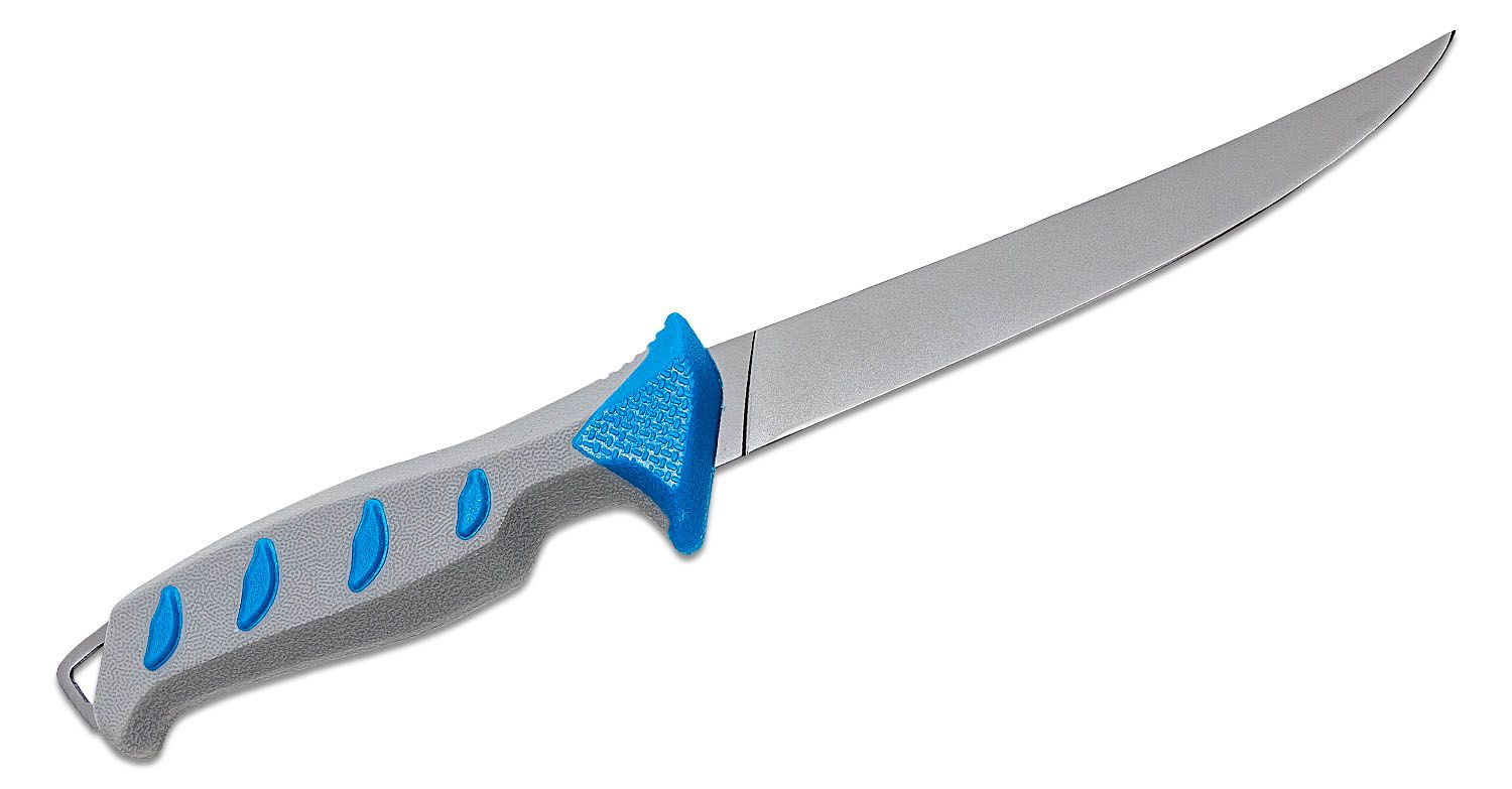 Buck 0145BLS Hookset Salt Water Fillet Knife 6 5Cr15MoV Titanium Coated  Blade, Blue Polypropylene and Rubber Overmold Handles, Plastic Sheath -  KnifeCenter - 13271