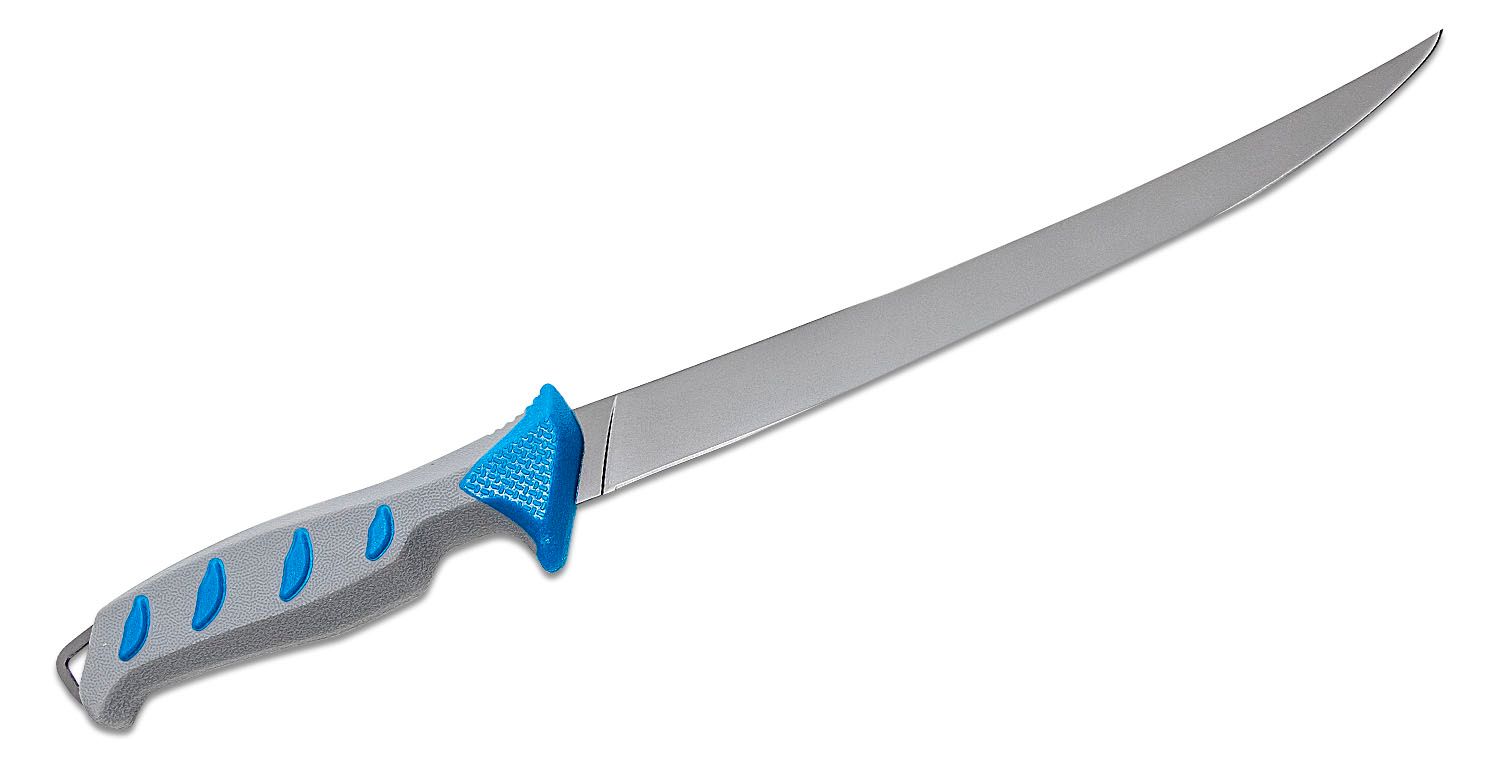 Buck 0147BLS Hookset Salt Water Fillet Knife 9 5Cr15MoV Titanium Coated  Blade, Blue Polypropylene and Rubber Overmold Handles, Plastic Sheath -  KnifeCenter - 13275
