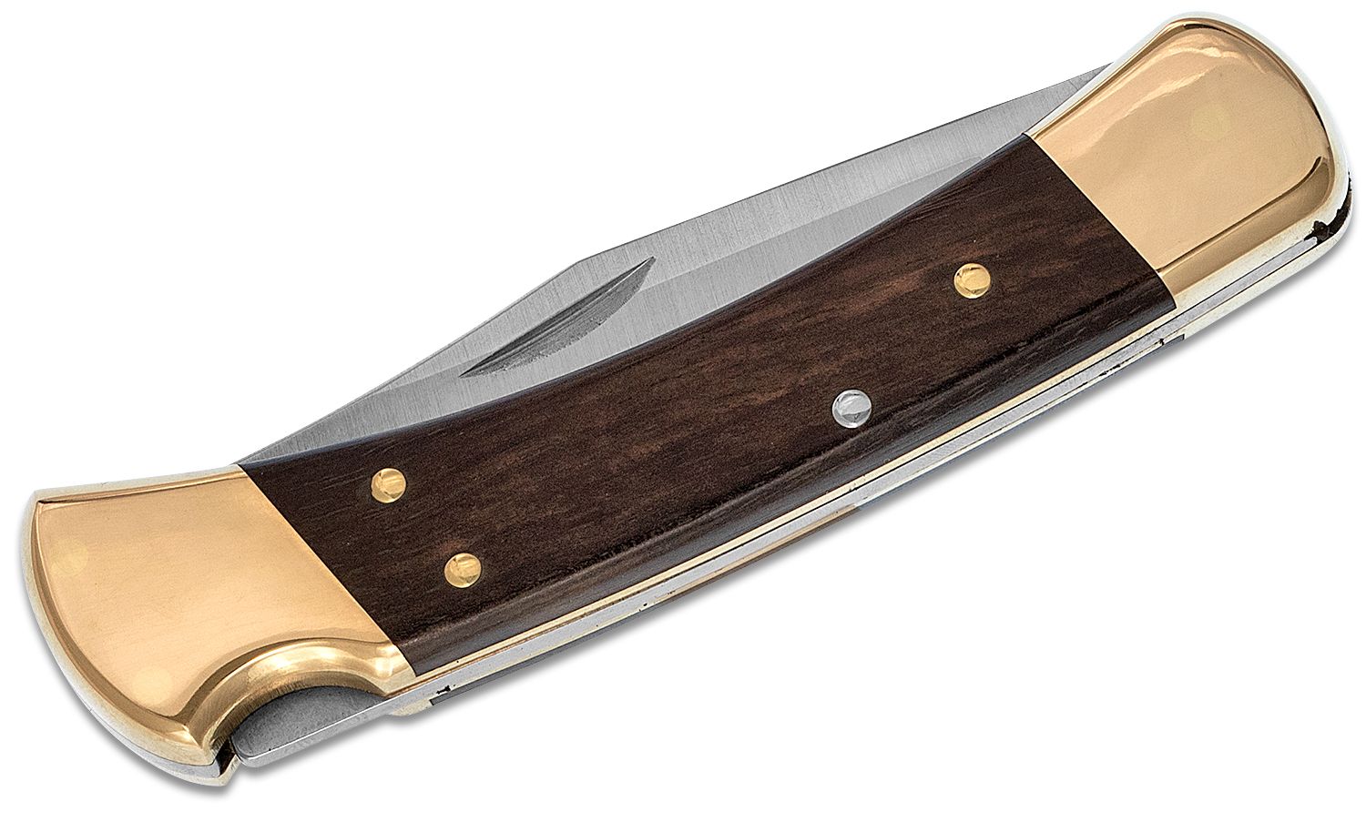 Buck 110 Folding Hunter LT 3.75 Plain Blade, Black Nylon Handles,  Polyester Sheath - KnifeCenter - 11553