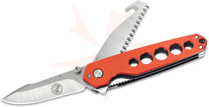 rb300 ゴールド Buck 183 Alpha CrossLock Multi-Function Folding Knife 4.625