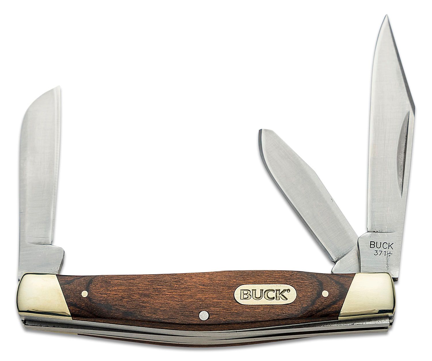 Buck Knives 371 Stockman 3-Blade Pocket Knife, 0371BRS-C at