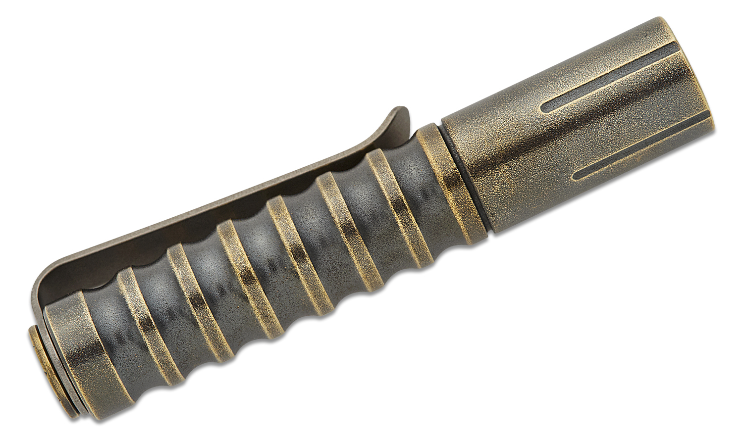 Lucas Burnley Prometheus Lights BRNLY Rose Brass Beta QRv2 Flashlight KnifeCenter Discontinued