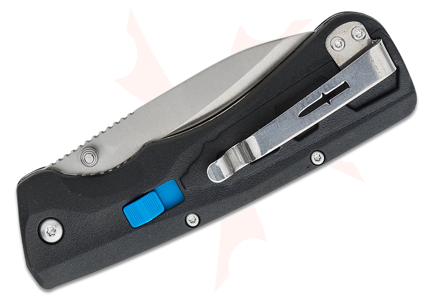 Camillus Inject Folding Knife 3.5" Satin Drop Point Blade, Black GFN