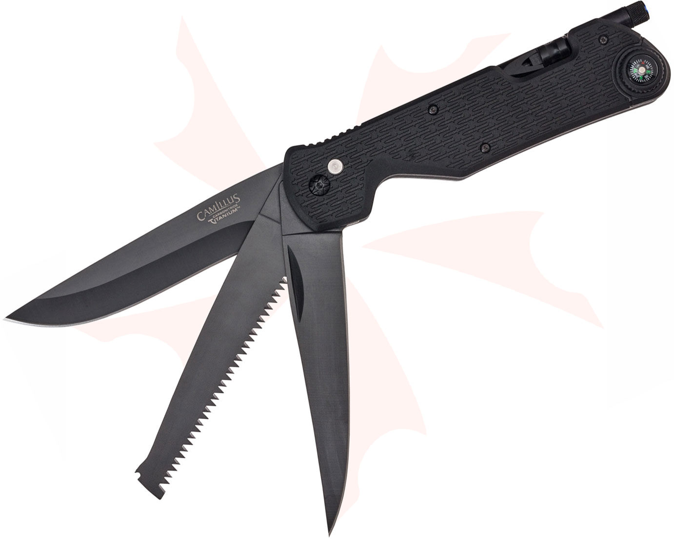 Camillus 19153 Trekus Multi-Tool, Black, 6