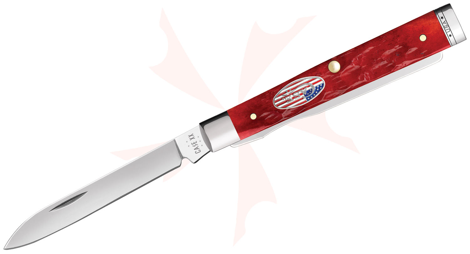 Case 2025 SHOT Show Jigged Dark Red Bone Baby Doc Pocket Knife